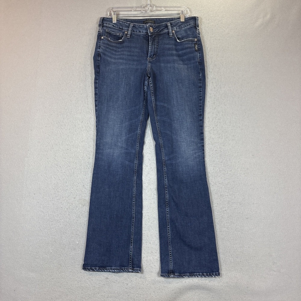 Silver Jeans Co Suki Slim Boot Jeans Medium Wash Blue Denim‎ Size 12